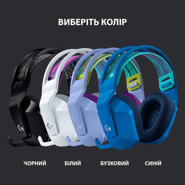 Навушники Logitech G733 Lightspeed Wireless RGB Gaming Headset Black (981-000864) - фото 7