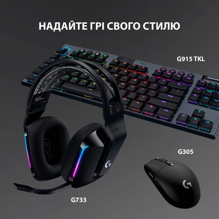 Навушники Logitech G733 Lightspeed Wireless RGB Gaming Headset Black (981-000864) - фото 8