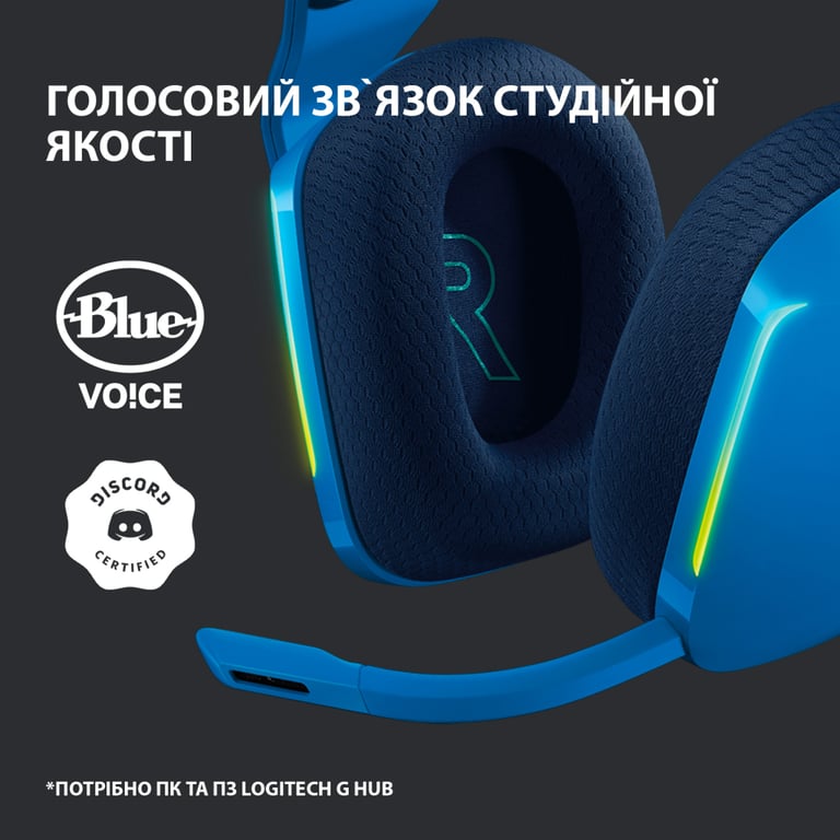 Навушники Logitech G733 Lightspeed Wireless RGB Gaming Headset Blue (981-000943) - фото 9