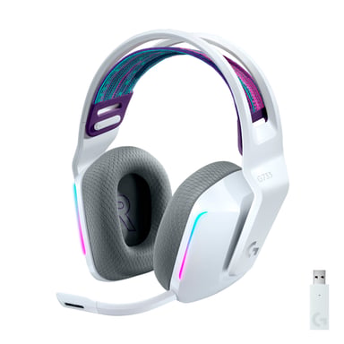 Навушники Logitech G733 Lightspeed Wireless RGB Gaming Headset White (981-000883) - фото 1