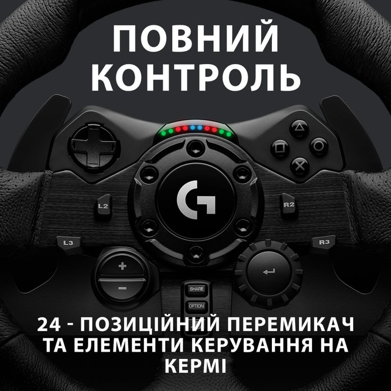 Кермо Logitech G923 Racing Wheel and Pedals for PS4 and PC (941-000149) - фото 5