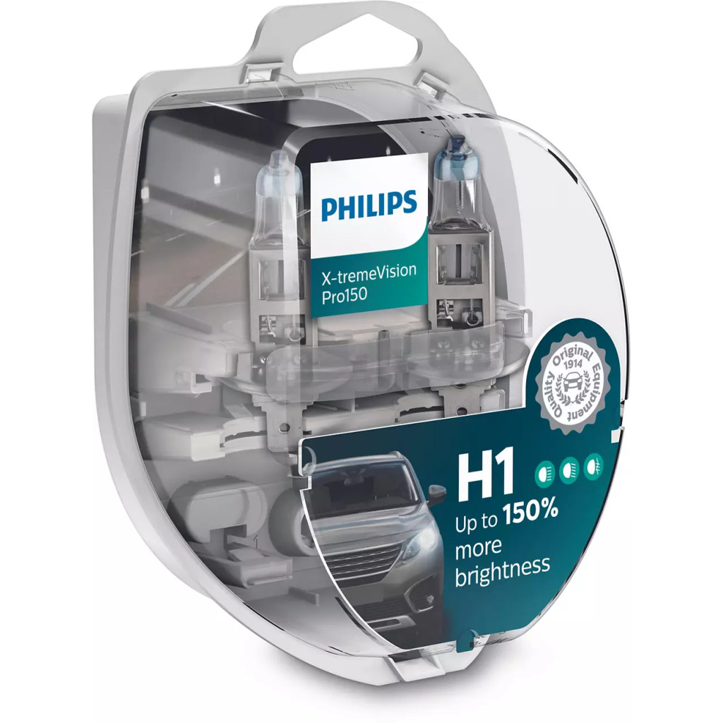 Автолампа Philips H1 X-treme VISION PRO +150%, 3700K, 2шт/блістер (12258XVPS2) - фото 1
