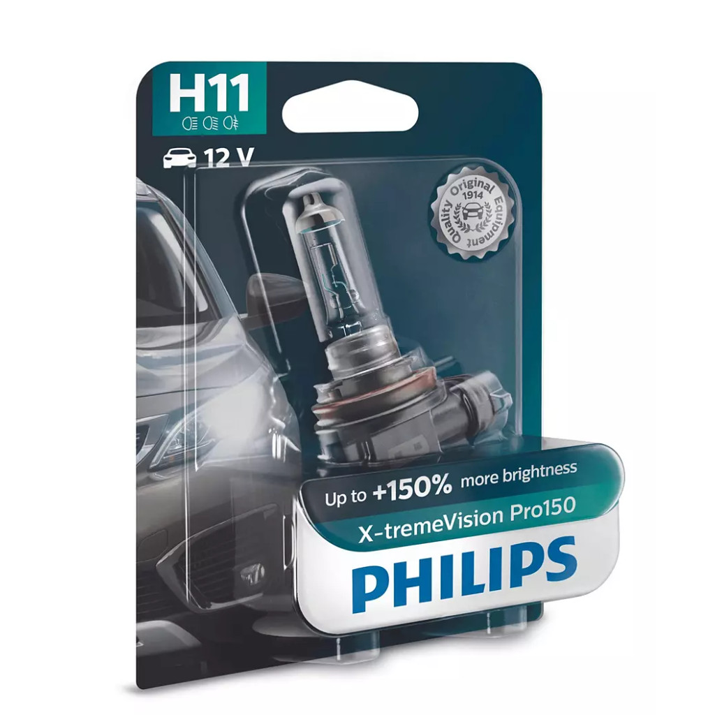 Автолампа Philips H11 X-treme VISION PRO +150%, 3700K, 1шт/блістер (12362XVPB1) - фото 1