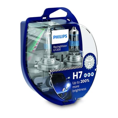 Автолампа Philips H7 RACING VISION +200%, 2 шт блістер (12972RGTS2) - фото 1