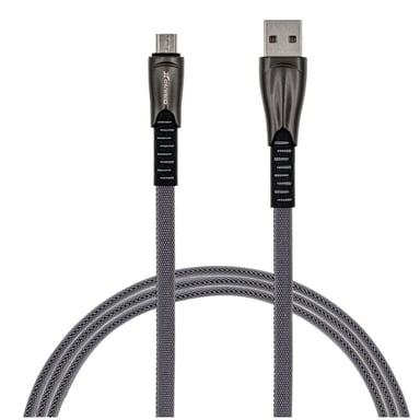 Дата кабель USB 2.0 AM to Micro 5P 1.0m black Grand-X (FM09) - фото 1