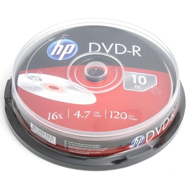 Диск DVD HP DVD-R 4.7GB 16X 10шт (69315/DME00026-3) - фото 1