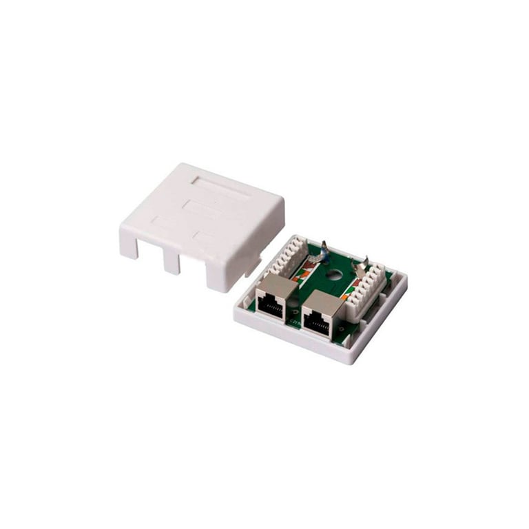 Комп'ютерна розетка RJ45 x2 STP 5e Kingda (KD-WP6037-C5e) - фото 2