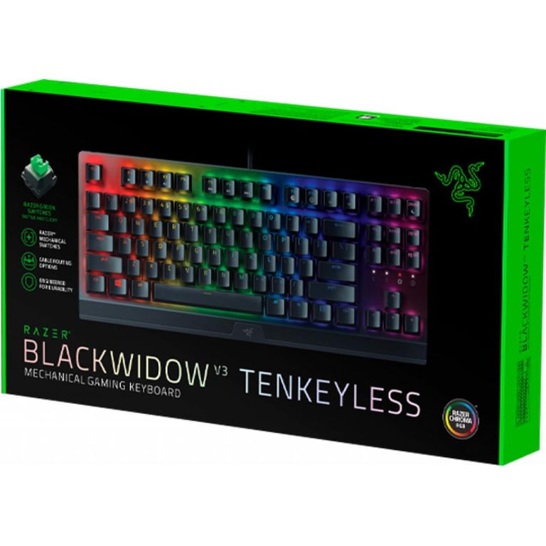 Клавіатура Razer BlackWidow V3 TKL Razer Green RU (RZ03-03490700-R3R1) - фото 2