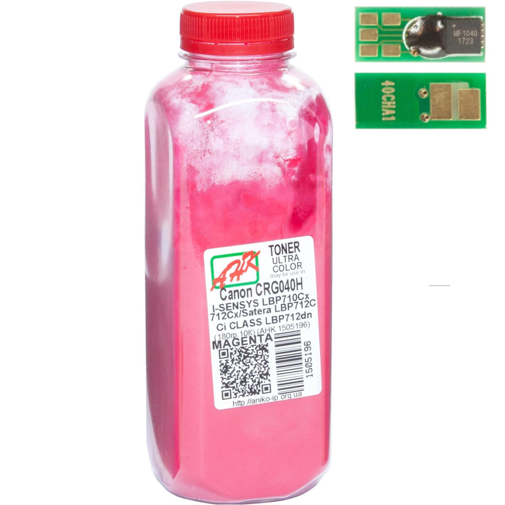 Тонер Canon LBP-710/712, 180г 10K Magenta +chip AHK (3203658) - фото 1 Тонер Canon LBP-710/712, 180г 10K Magenta +chip AHK (3203658) - фото 1