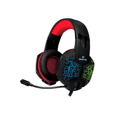 Навушники REAL-EL GDX-7750 Black-Red - фото 1