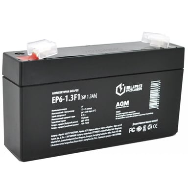 Батарея до ДБЖ Europower EP6-1.3F1, 6V-1.3Ah (EP6-1.3F1) - фото 1