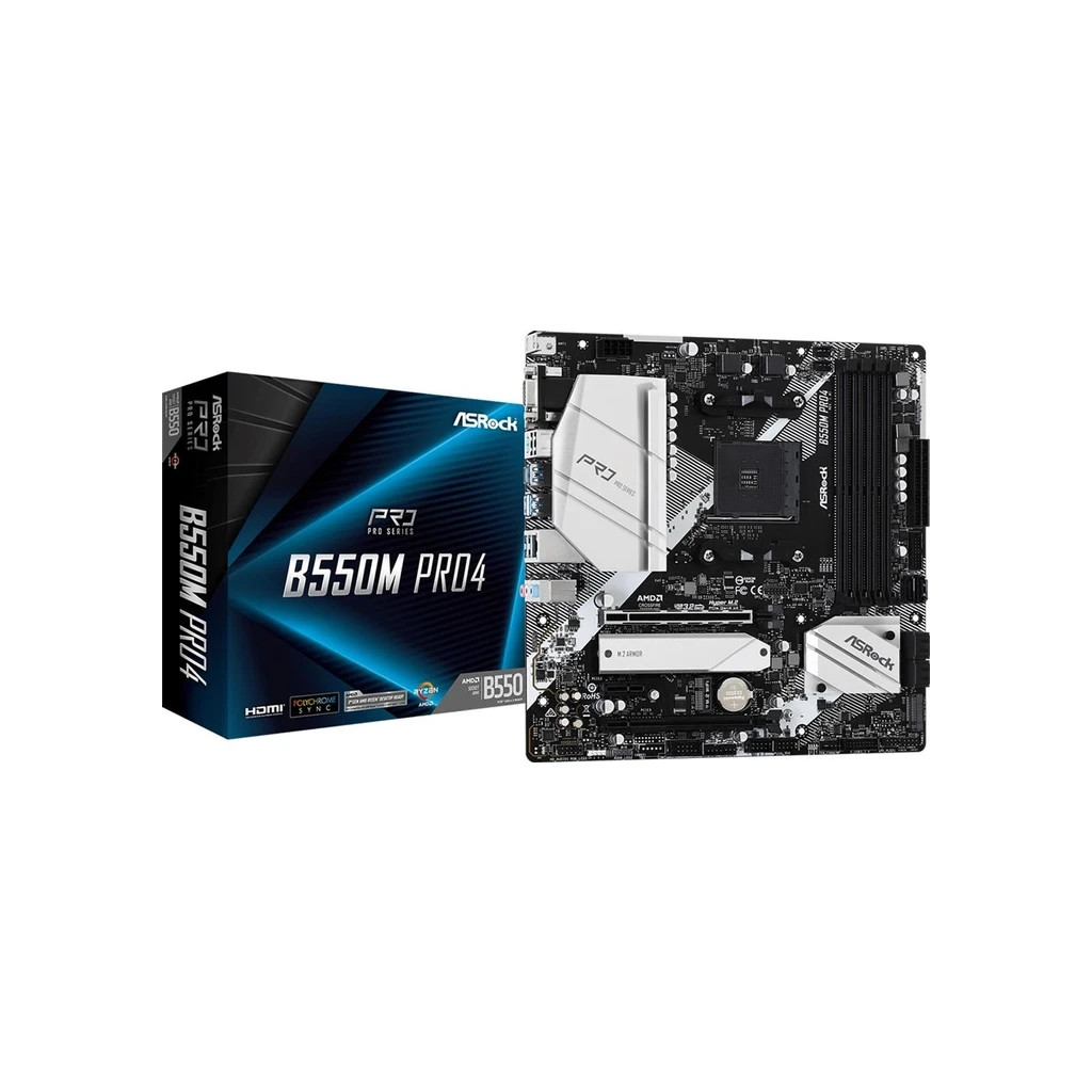 Материнська плата ASRock B550M PRO4 - фото 2 Материнська плата ASRock B550M PRO4 - фото 2