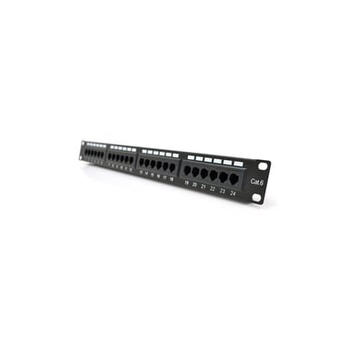 Патч-панель 19" 24хRJ-45 UTP 1U cat.6 Pipo (PP246191U) - фото 1