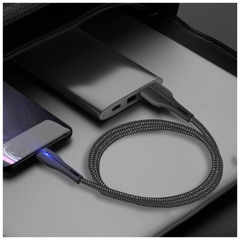 Дата кабель USB 2.0 AM to Lightning 1.0m led black ColorWay (CW-CBUL034-BK) - фото 6