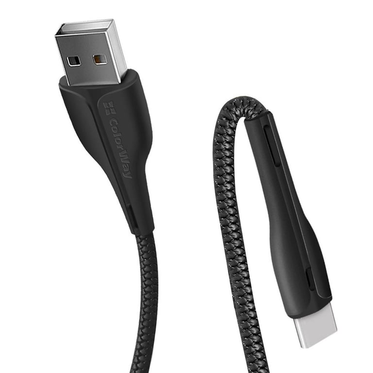 Дата кабель USB 2.0 AM to Type-C 1.0m led black ColorWay (CW-CBUC034-BK) - фото 4