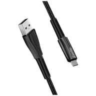 Дата кабель USB 2.0 AM to USB-C 1.0m zinc alloy + led black ColorWay (CW-CBUC035-BK) - фото 5