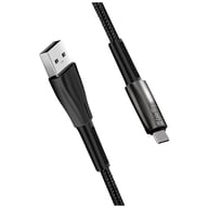 Дата кабель USB 2.0 AM to USB-C 1.0m zinc alloy + led black ColorWay (CW-CBUC035-BK) - фото 6