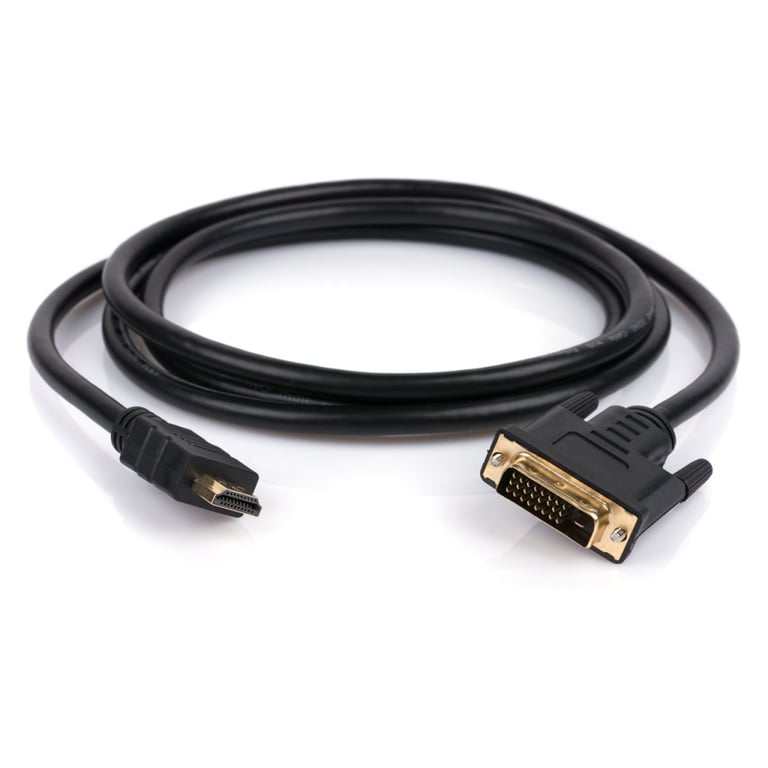 Кабель мультимедійний HDMI M to DVI M 5.0m 24+1pin Vinga (VCPHDMIDVI5) - фото 2