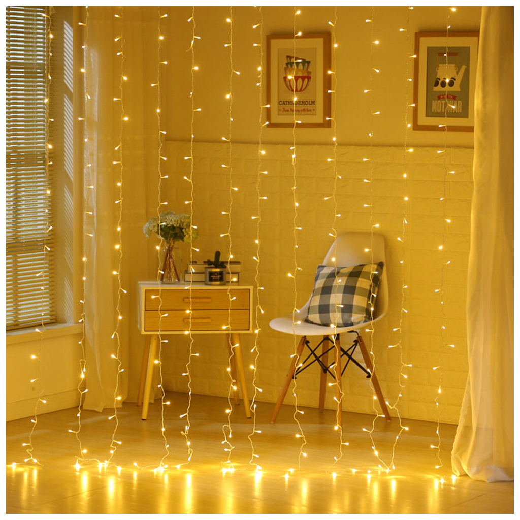 Гірлянда ColorWay світлодіодна завіса 300 LED 3x3 м 220 В (CW-GW-300L33V) - фото 6 Гірлянда ColorWay світлодіодна завіса 300 LED 3x3 м 220 В (CW-GW-300L33V) - фото 6