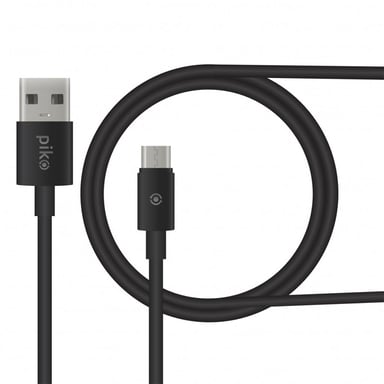 Дата кабель USB 2.0 AM to Micro 5P 0.2m black Piko (1283126493874) - фото 1