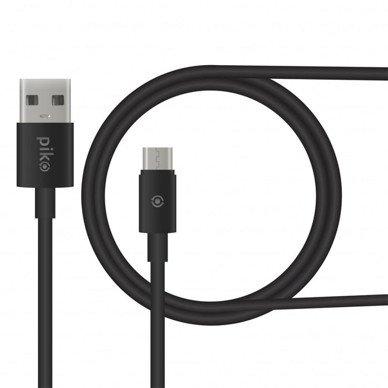 Дата кабель USB 2.0 AM to Micro 5P 0.2m black Piko (1283126493874) - фото 1