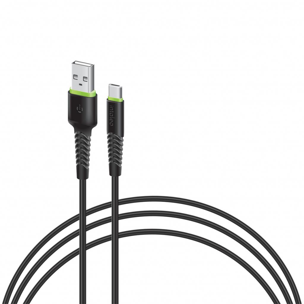 Дата кабель USB 2.0 AM to USB-C 1.2m black Intaleo (1283126487484) - фото 1