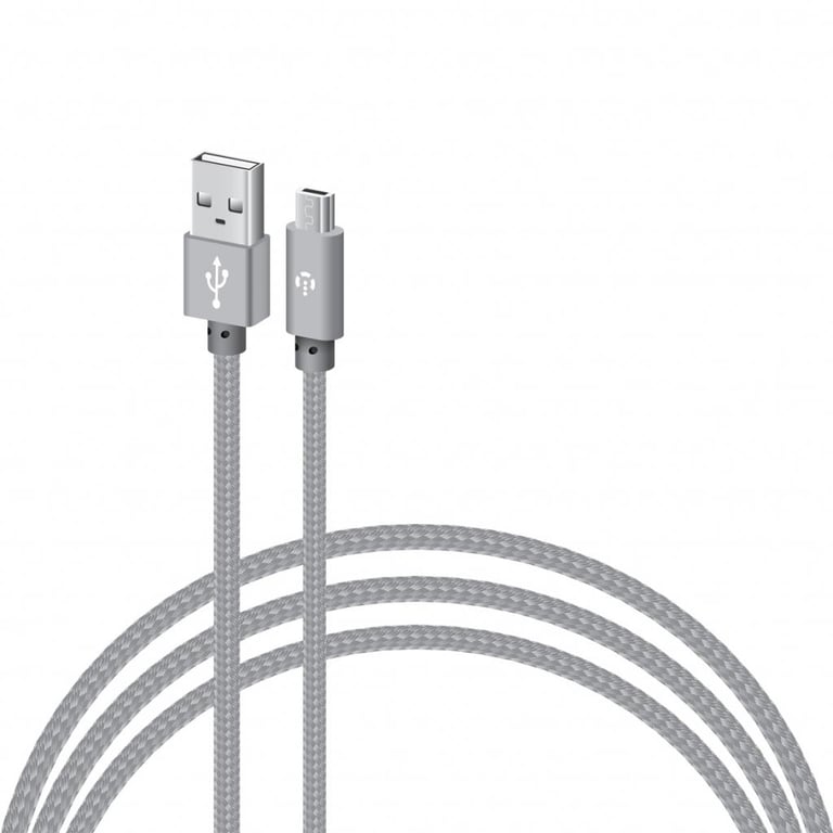 Дата кабель USB 2.0 AM to Micro 5P 2.0m CBGNYM2 grey Intaleo (1283126477683) - фото 1