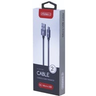 Дата кабель USB 2.0 AM to Micro 5P 2.0m CBGNYM2 grey Intaleo (1283126477683) - фото 2