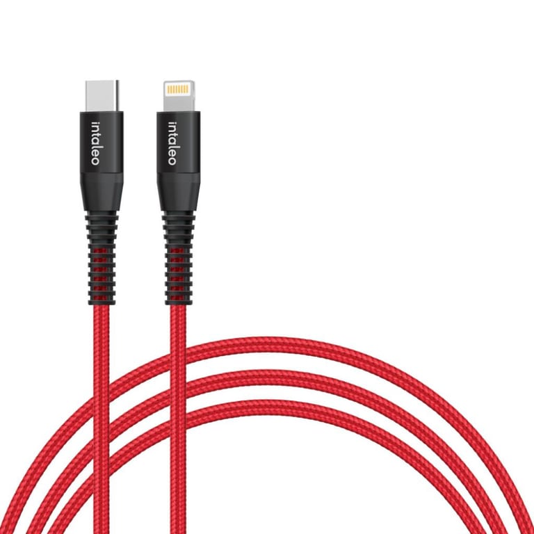 Дата кабель USB-C to Lightning 18W 1,2m CBRNYTL1 red Intaleo (1283126504129) - фото 1