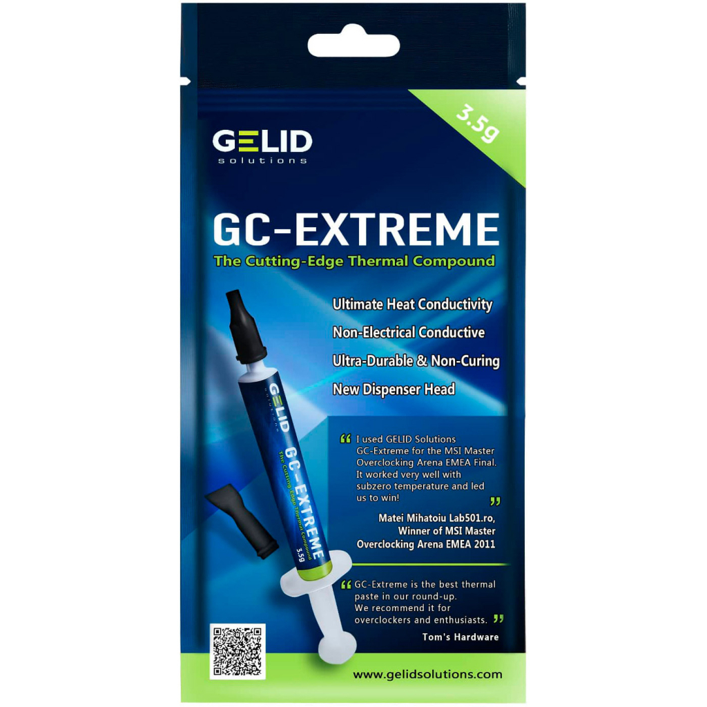 Термопаста Gelid Solutions GC-Extreme 3.5g (TC-GC-03-A) - фото 2 Термопаста Gelid Solutions GC-Extreme 3.5g (TC-GC-03-A) - фото 2
