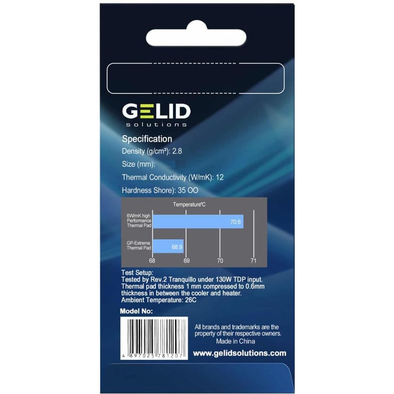 Термопрокладка Gelid Solutions GP-Extreme 120x20x1.0 mm (TP-GP05-B) - фото 4