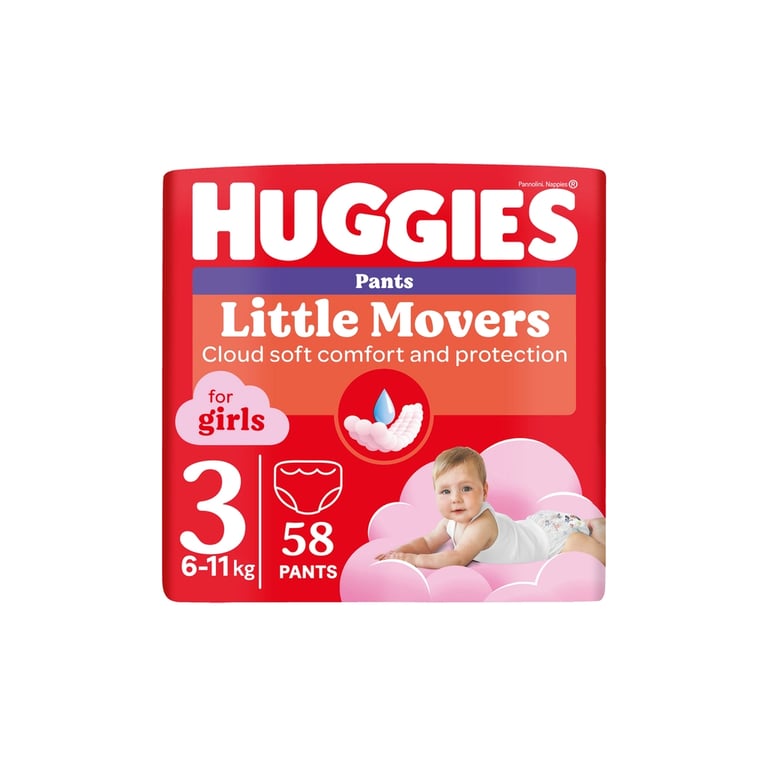 Підгузки Huggies Pants 3 Mega (6-11кг) для дівчаток 58 шт (5029053547480) - фото 1
