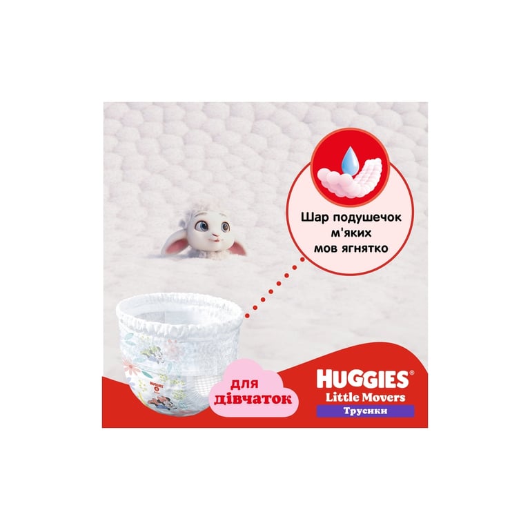 Підгузки Huggies Pants 3 Mega (6-11кг) для дівчаток 58 шт (5029053547480) - фото 5