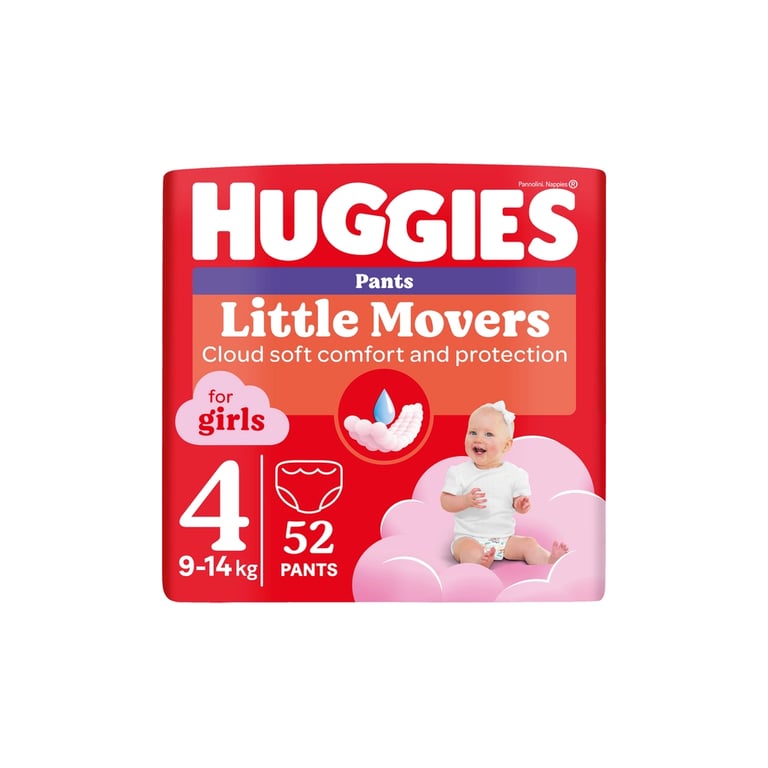 Підгузки Huggies Pants 4 Mega (9-14 кг) для дівчаток 52 шт (5029053547541) - фото 1