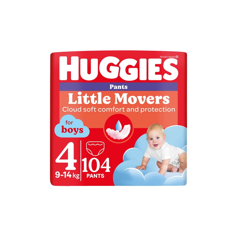 Підгузки Huggies Little Movers/Pants 4 M-Pack 9-14 кг для хлопчиків 104 шт (5029054568088) - фото 1