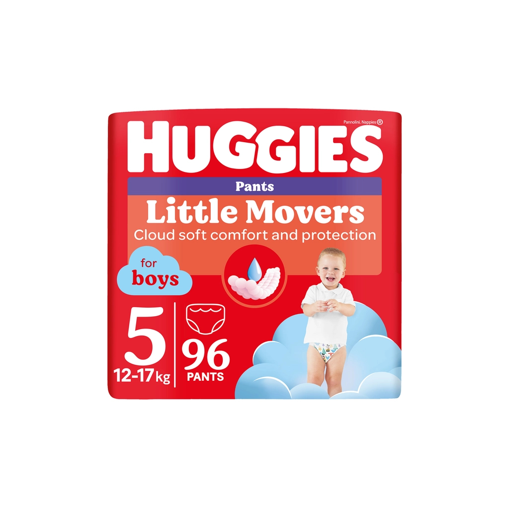Підгузки Huggies Little Movers/Pants 5 (12-17 кг) для хлопчиків 96 шт (5029054568163) - фото 1 Підгузки Huggies Little Movers/Pants 5 (12-17 кг) для хлопчиків 96 шт (5029054568163) - фото 1
