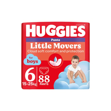 Підгузки Huggies Little Movers Pants 6 (15-25 кг) для хлопчиків 88 шт (5029054568200) - фото 1