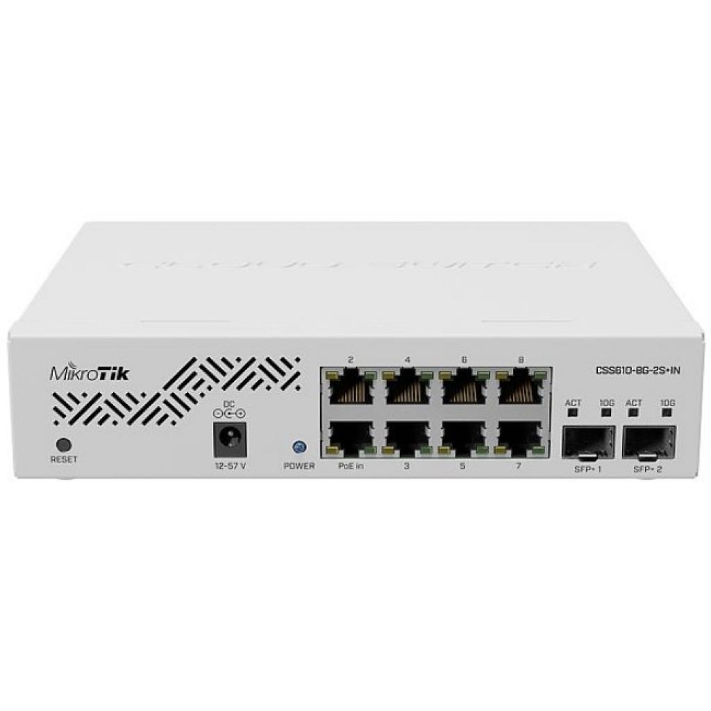 Комутатор мережевий Mikrotik CSS610-8G-2S+IN - фото 1 Комутатор мережевий Mikrotik CSS610-8G-2S+IN - фото 1