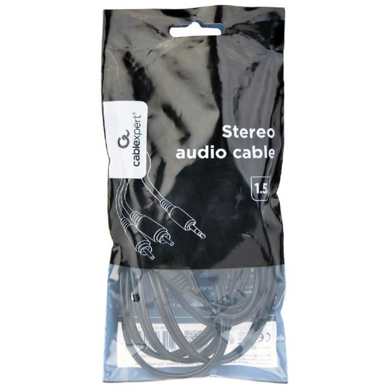 Кабель мультимедійний 3.5 Jack to 2RCA 1.5m Cablexpert (CCA-352-1.5M) - фото 3