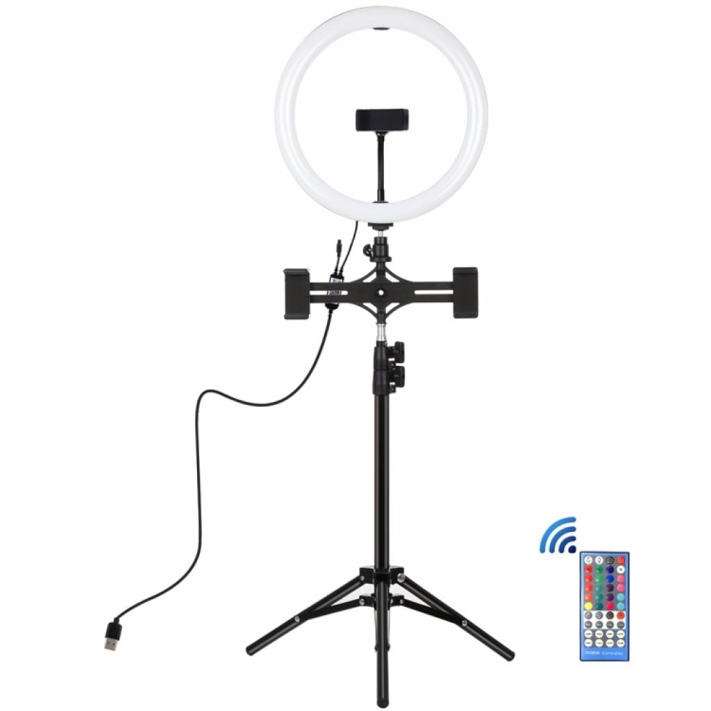 Набір блогера Puluz Ring USB LED lamp PKT3068B 11.8" + tripod 1.1 м (PKT3068B) - фото 1