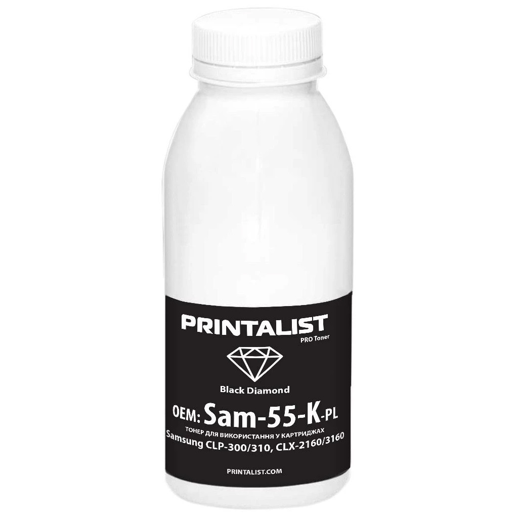 Тонер SamsungCLP-300/310,CLX-2160/3160 55г Black Printalist (Sam-55-K-PL) - фото 1 Тонер SamsungCLP-300/310,CLX-2160/3160 55г Black Printalist (Sam-55-K-PL) - фото 1