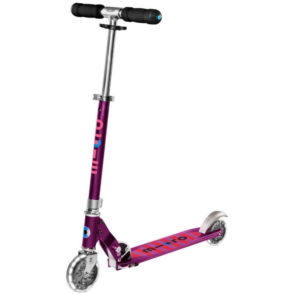 Самокат Micro Sprite Purple stripe LED (SA0219) - фото 1