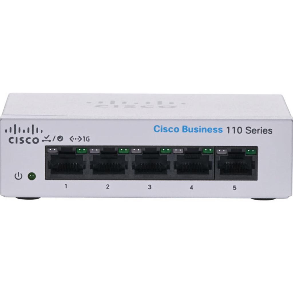 Комутатор мережевий Cisco CBS110-5T-D-EU - фото 2 Комутатор мережевий Cisco CBS110-5T-D-EU - фото 2
