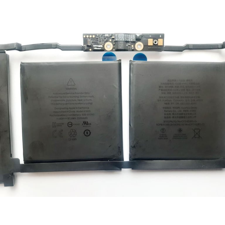 Акумулятор до ноутбука Apple A1953, 83.6Wh (7336mAh), 6cell, 11.4V, Li-ion (A47607) - фото 3