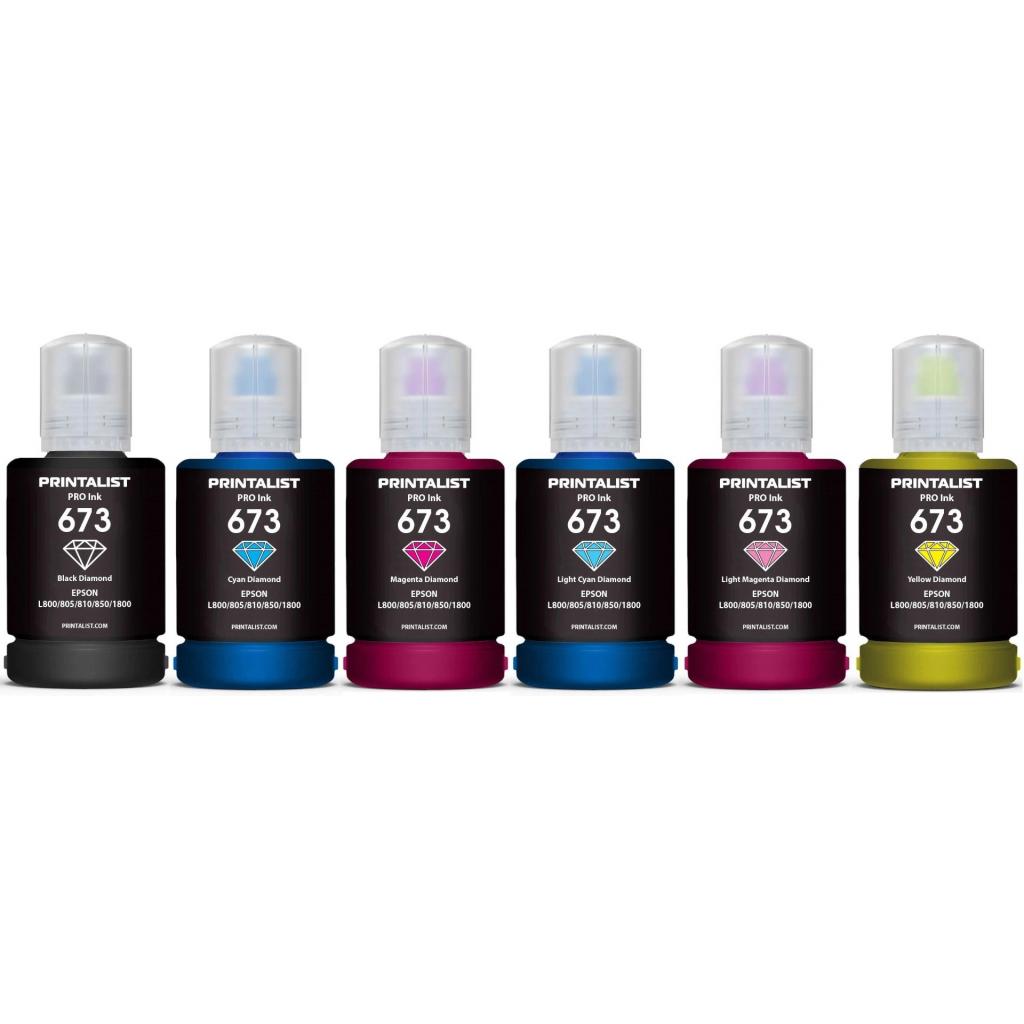 Чорнило Printalist Epson L800 6х140г B/C/M/Y/LC/LM (PL673SET6) - фото 1