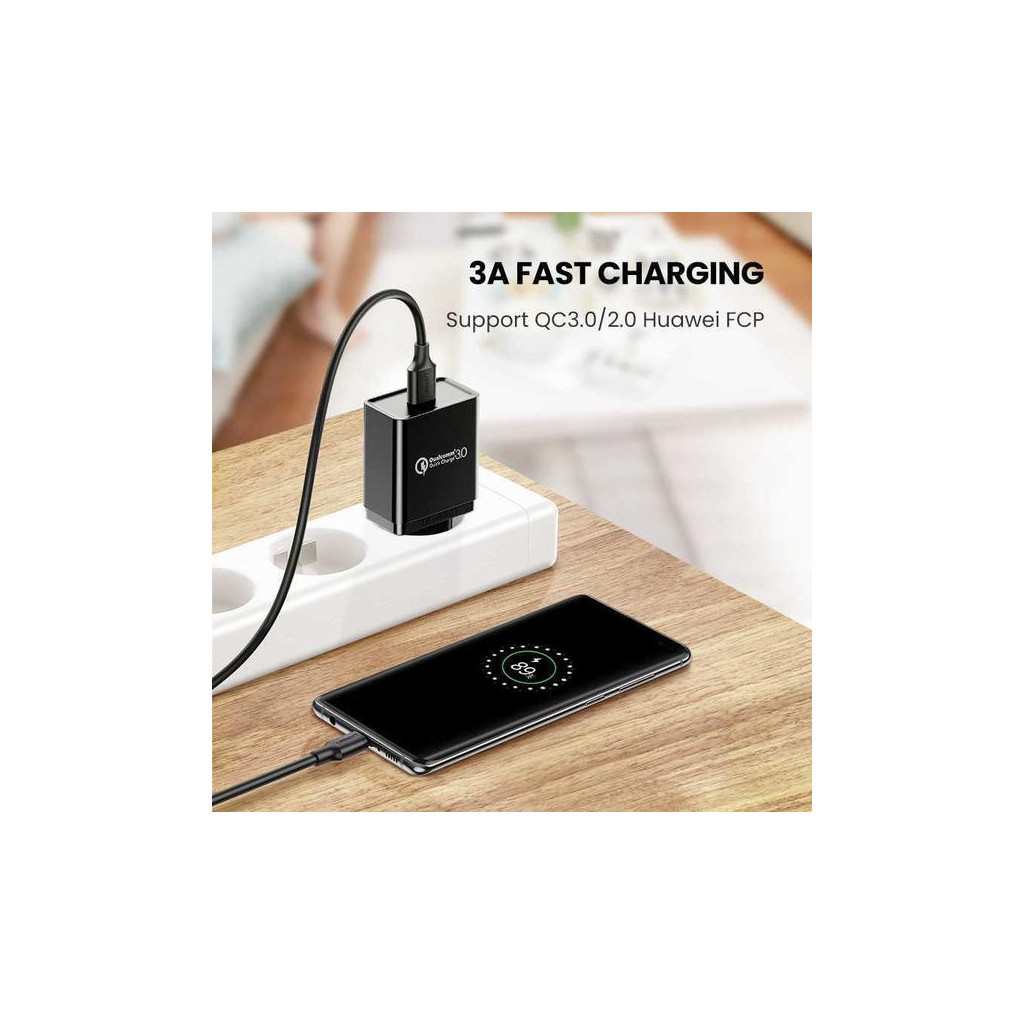 Дата кабель USB 3.0 AM to Type-C 1.0m US184 Black Ugreen (20882) - фото 2 Дата кабель USB 3.0 AM to Type-C 1.0m US184 Black Ugreen (20882) - фото 2