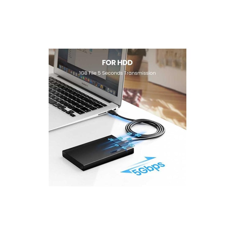 Дата кабель USB 3.0 AM to Type-C 1.0m US184 Black Ugreen (20882) - фото 3