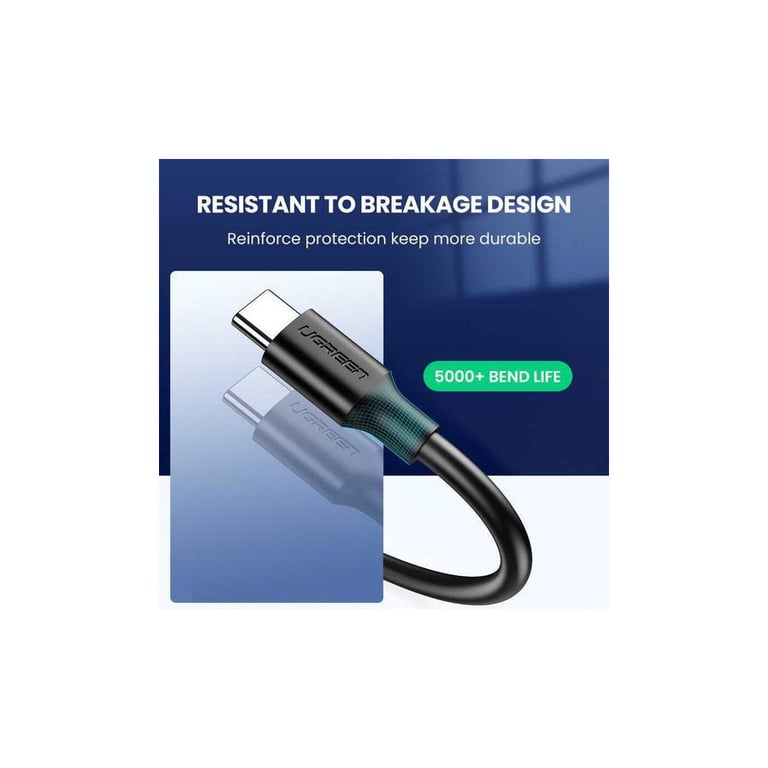 Дата кабель USB 3.0 AM to Type-C 1.0m US184 Black Ugreen (20882) - фото 5