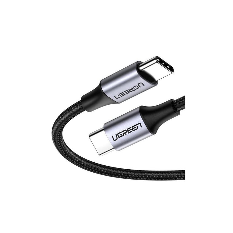 Дата кабель USB-C to USB-C 1.0m US261 3A Alum. Braid GrayBlack Ugreen (50150) - фото 1
