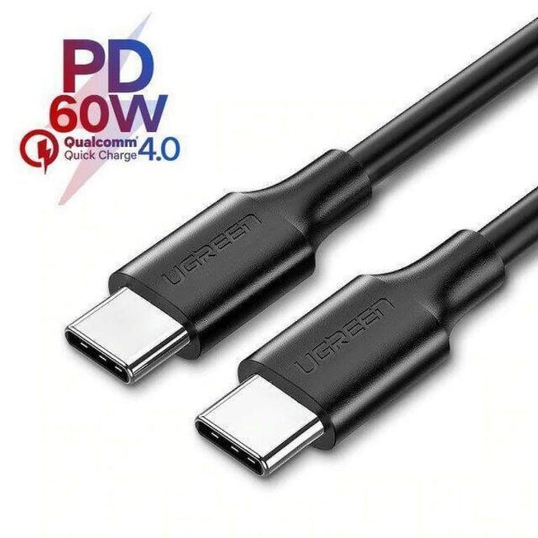 Дата кабель USB-C to USB-C 1.0m US286 3A Black Ugreen (50997) - фото 2